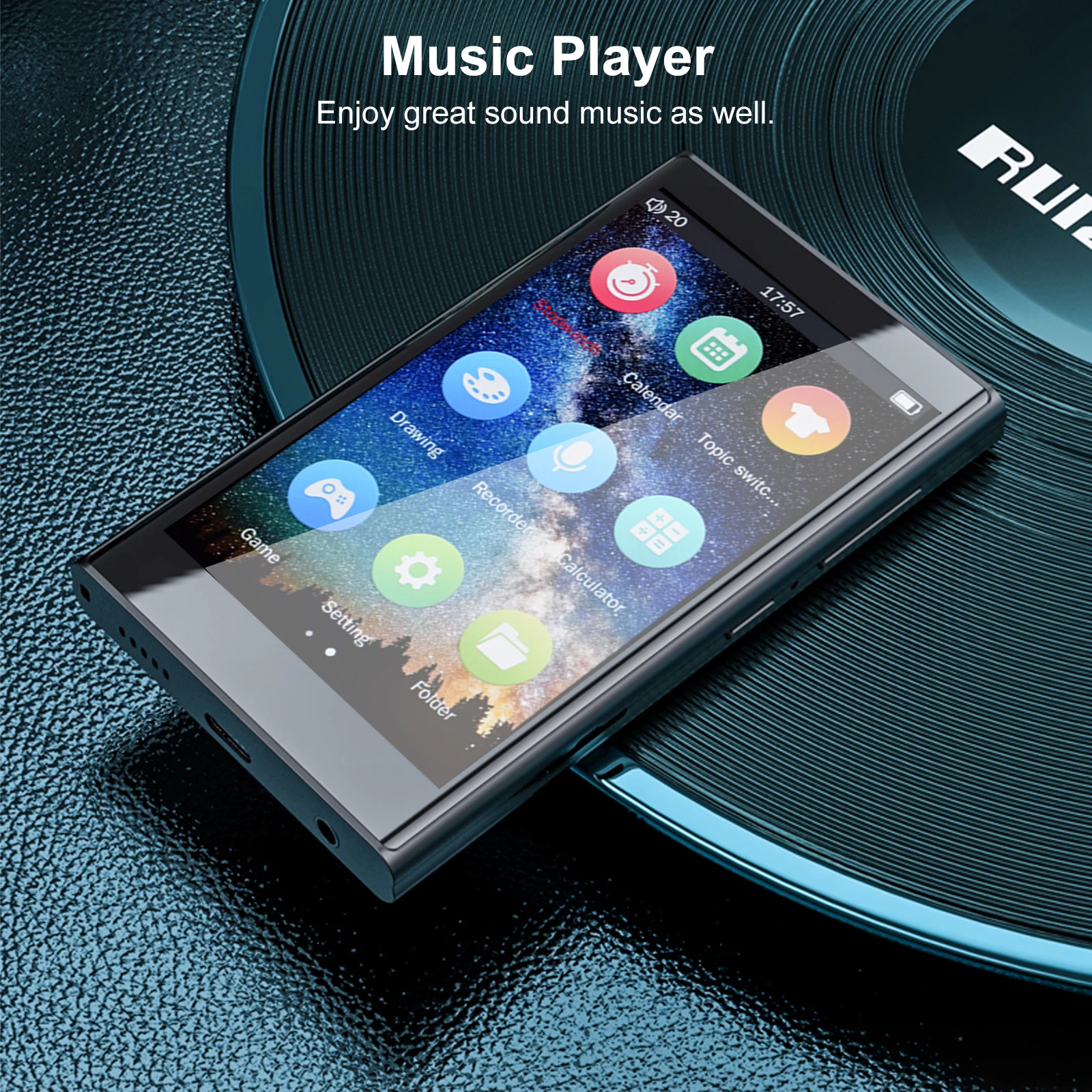 RUIZU MP4 Player 32GB BT5.0 Video Audio Player Built-in Speaker Support FM Radio Dictionary Recording E-Book Puzzle Games images - 6