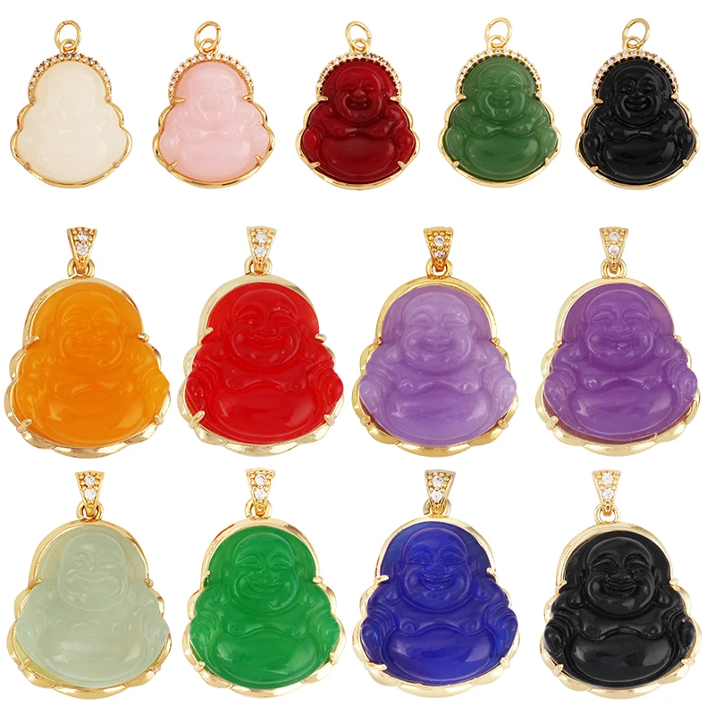 

Maitreya Buddha Happy Smile Big Belly Pendant ,18K Real Gold Plated Colour,Necklace Pendant for Handmade Jewelry Supplies