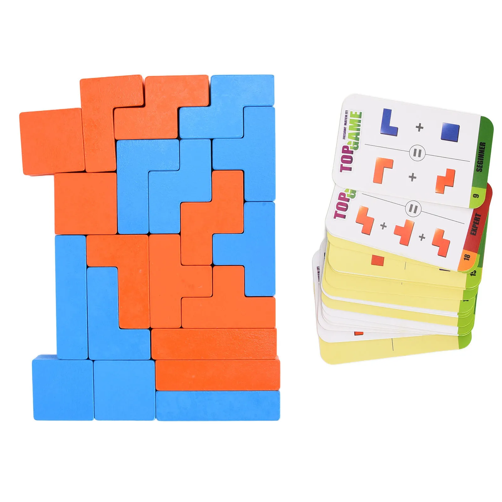

Wooden Russian Building Blocks Children's Assembling Building Blocks Toys Puzzle Game Early Childhood Education Wooden Toys