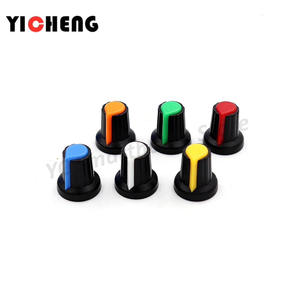 

6Pcs Plastic Knob Plum Blossom Handle 15X17mm AG2 Potentiometer Amplifier Knob