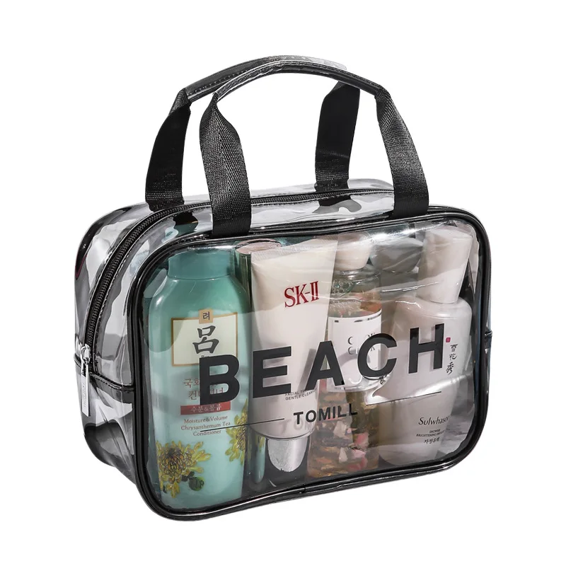 

PVC Colorful Wash Storage Bags Transparent Waterproof Beach Fitness Swimming Toiletries Pouch Women Cosmetic Makeup Organizer