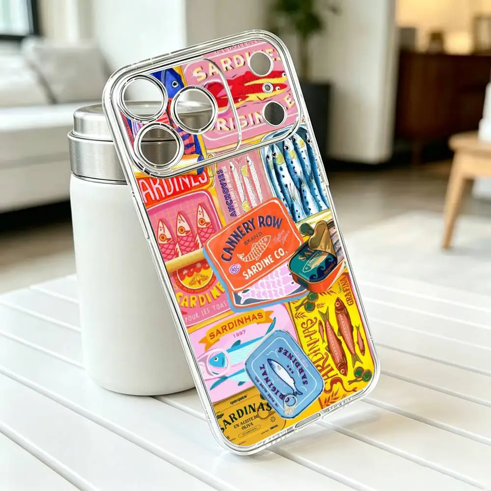 Фото Sardina pilchardus-S Прозрачный силиконовый мягкий чехол для iPhone 17 16 15 14 13 12 11 Mini Pro Max Plus Подарок №5