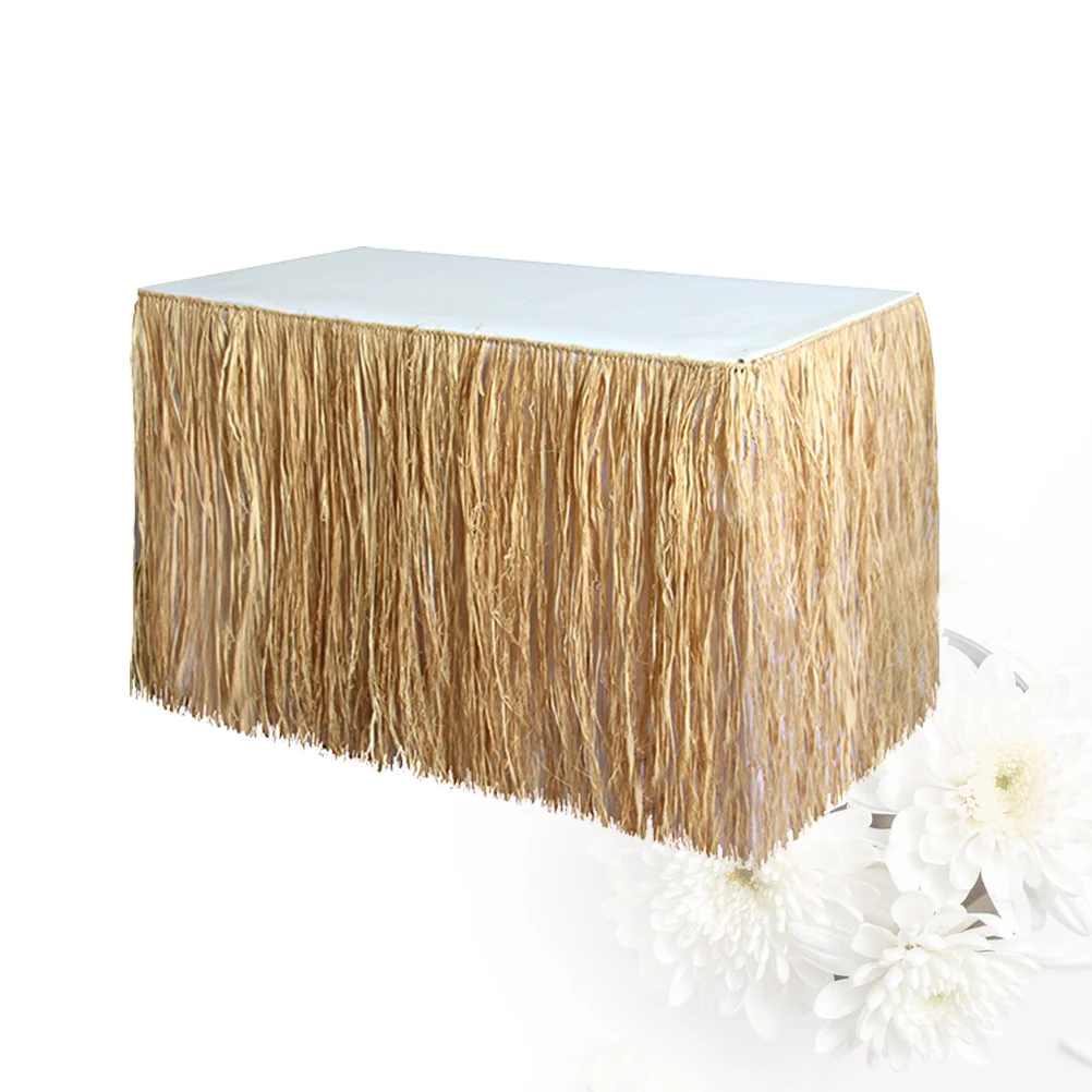 

Hawaiian Luau Table Skirts Summer Party Desk Skirts Seaside Beach Party Table Prop