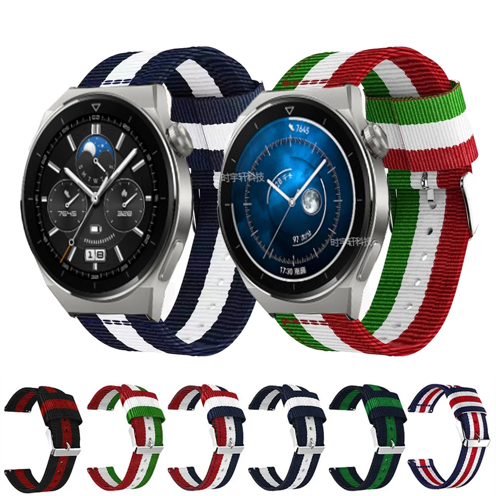 

Ремешок нейлоновый для Huawei Watch GT 3 Pro 46 мм 43 мм, сменный спортивный браслет для Huawei GT 2 Pro Runner 2E/GT2 GT3 42 мм, 22 мм 20 мм