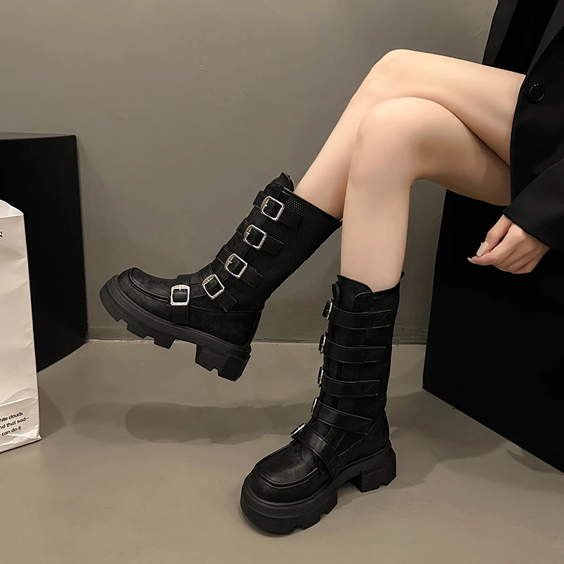 eksplozja wysokiej jakości buty damskie klamra paska modny nadruk oddychające sto wygodne zwiększenie wysokości