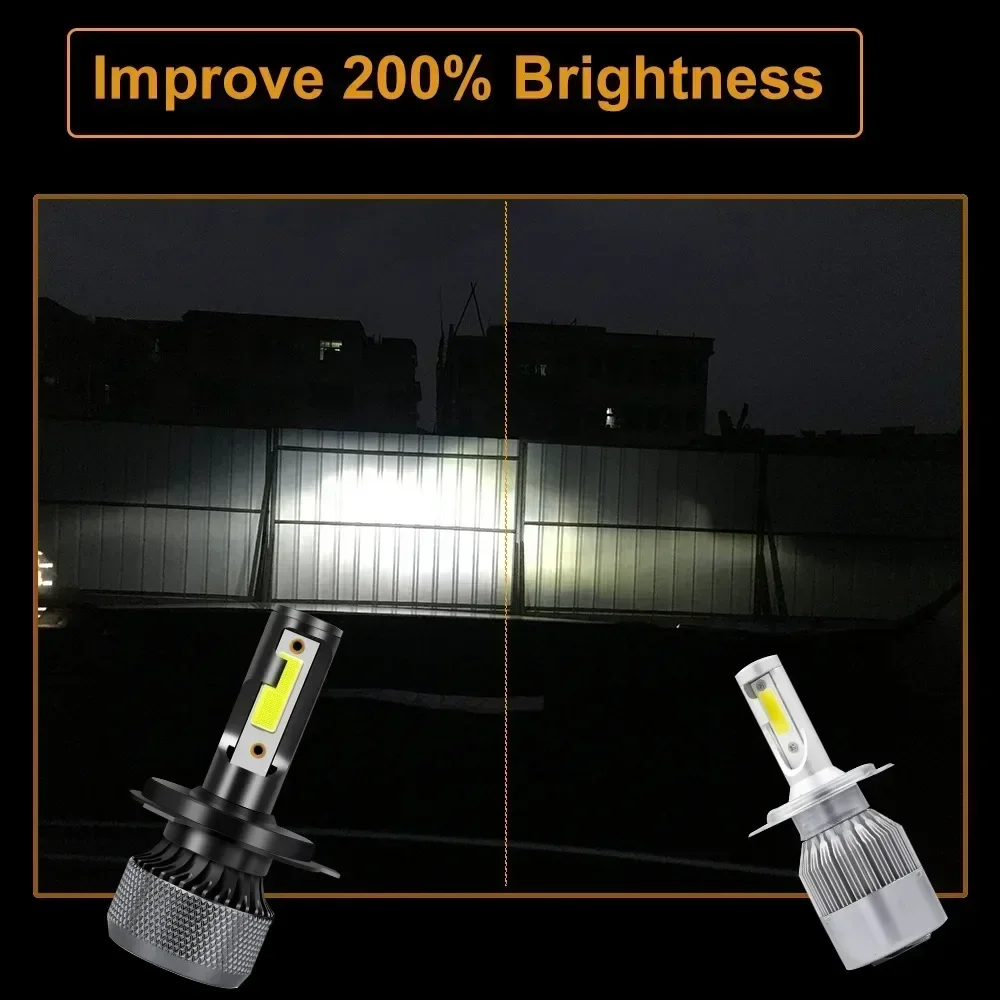 

Powerful X16 LED Headlight Bulbs, Hi Lo Beam Car Headlight Retrofit H1 H4 H7 H8 H9 H11 9005 9006 9012 HB3 HB4 Hir2 12v 50w 6000k