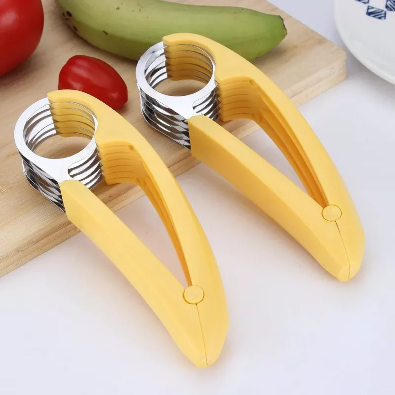 

Tools Vegetable Fruit Sharp Slicer Cut Ham Sausage Stainless Steel Banana Cutter Salad Slice Multi-Purpose Kitchen Tool