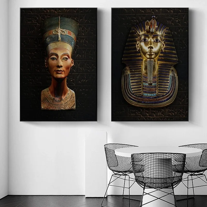 Плакат с древней цивилизацией сфинксом и египетским фараоном для домашнего