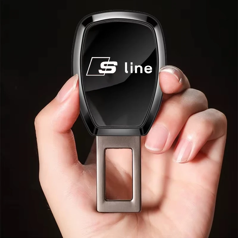 Car Seat Belt Clip Extender Alloy Seatbelt Lock Buckle Plug For Audi s line A4 b6 b8 b7 b9 b5 A6 A3 A8 Q3 Q5 Q7 Q8 Accessories