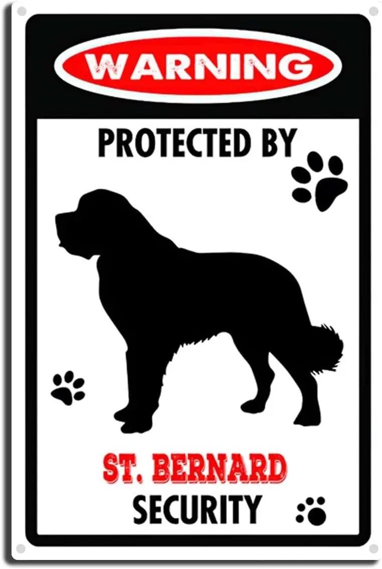 Металлическая Оловянная вывеска в виде Святого Бернара фототабличка