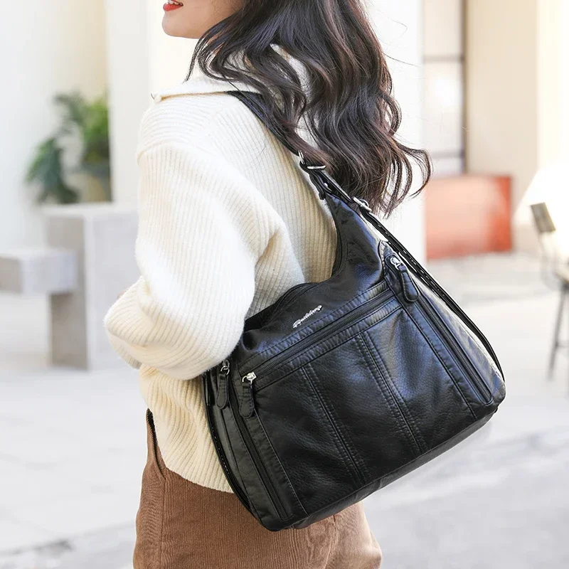 Женская сумка на молнии из искусственной кожи