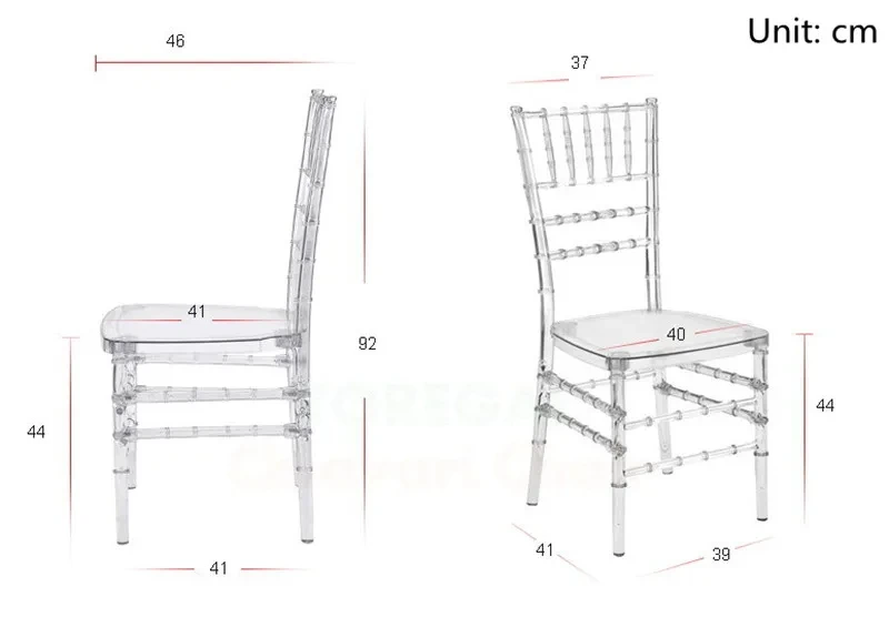 20 шт. прозрачный обеденный стул Хрустальный для отеля коммерческая мебель