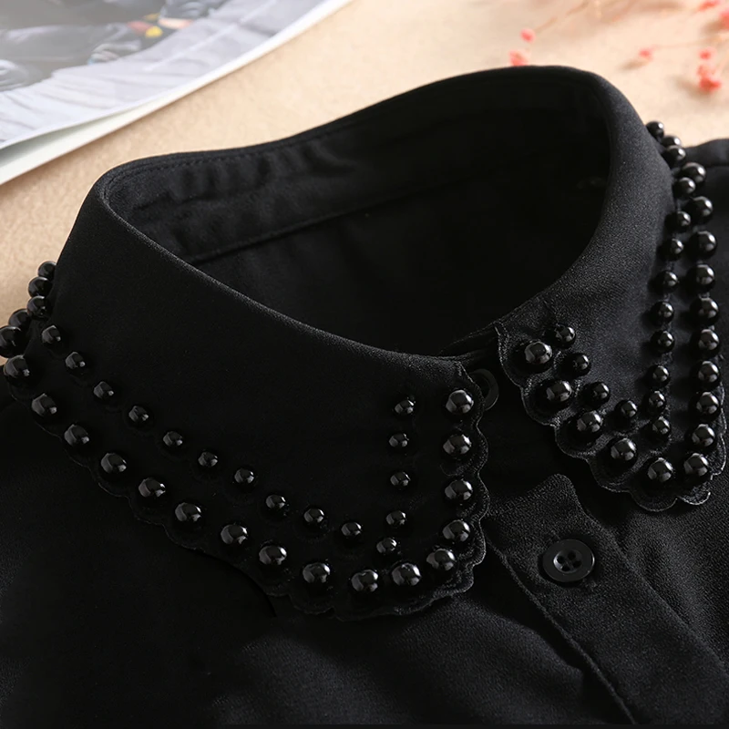 Pearl Fake Collar Stand Beads Detachable Collar Fake Women Fake Collar Women Faux Collar Shirt Dress Decorate False Collar