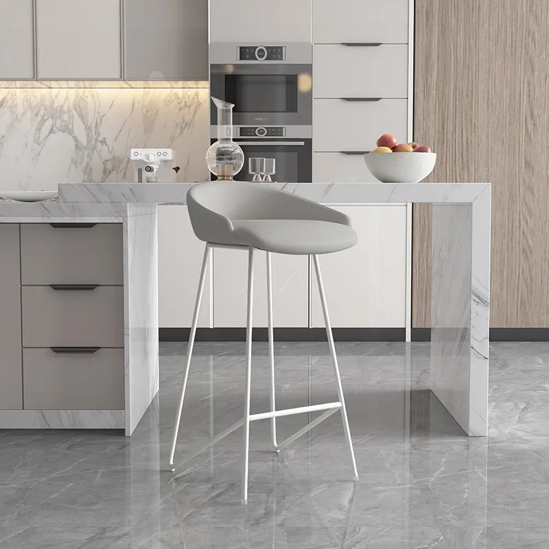 S Modern Minimalist Bar Chair High Feet Stool Wrought Iron Office Dining Room Furniture Creative Bar Chair Stool