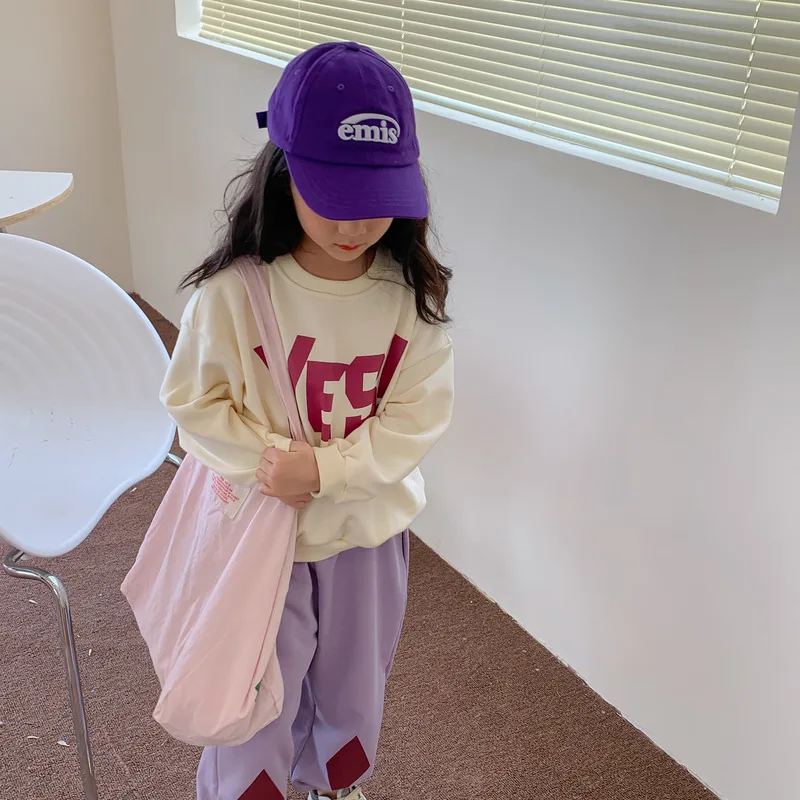 2022 New Children Autumn Long Sleeve Sweatshirt Fashion Letter Print Boys Girls Casual Pullover Cotton Kids Loose Sweatshirt