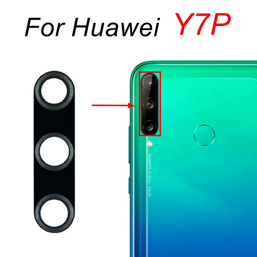 Стеклянный объектив задней камеры для Huawei Y5 Y6 Y7 Y8 Y9 Prime Pro Y5P Y6P Y6S Y7A Y7P Y8S Y8P Y9S Y9A Y60 2018