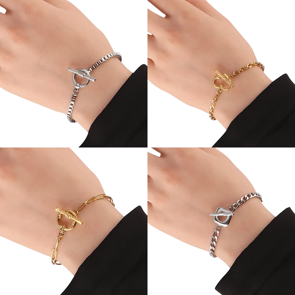 Массивное ожерелье ожерелья-чокеры из нержавеющей стали для женщин колье-чокер с