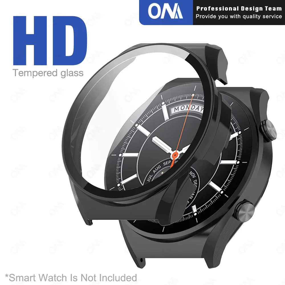 ПК жесткий защитный чехол с защитой экрана для Xiaomi Mi Watch S1 бампер полный Чехол + 9H