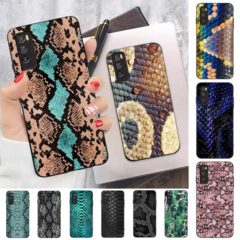 

Snake Skin Print Animal Phone Case for Huawei Y 6 9 7 5 8s prime 2019 2018 enjoy 7 plus