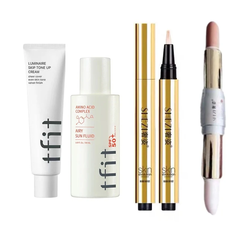 База для макияжа TFIT праймер лица и Солнцезащитная рассыпчатая пудра 2-в-1 набор 3