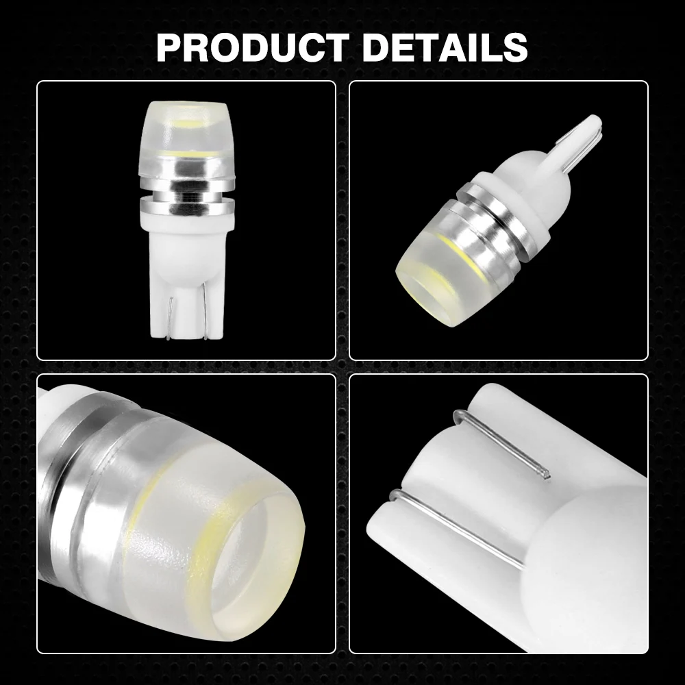 2 шт. W5W T10 Светодиодные лампы 6000K 168 194 Led 5w5 автомобильный внутренний купол номерной
