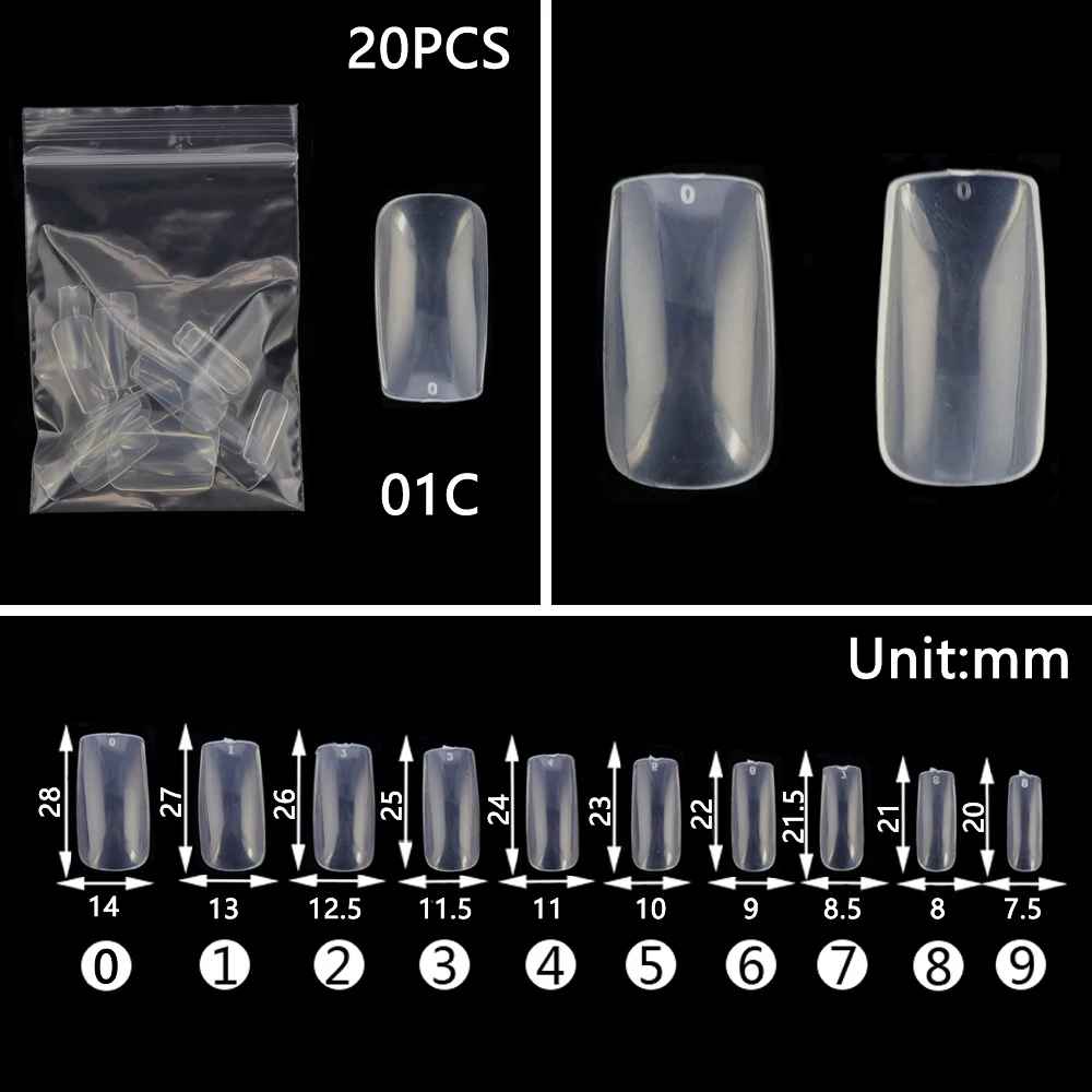 Туфли-шпильки с округлой поверхностью квадратные матовые накладные Типсы для