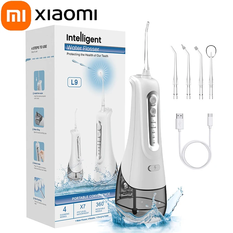 Xiaomi-limpiador Dental de agua, dispositivo portátil para blanquear los dientes, recargable por USB, herramientas de limpieza Dental