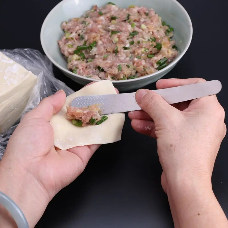 

Stainless Steel Filling Shovel Flat Spoon Filling Mixing Spoon Filling Picking Dumpling Chaos Bun Tool Food Grade Filling Shovel