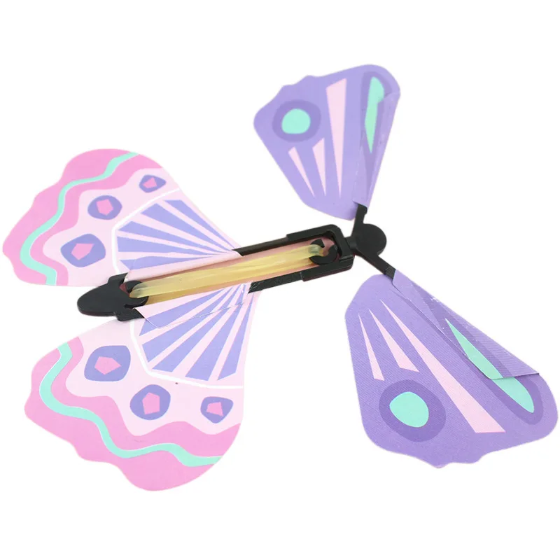 

36PCS Magic Fairy Flying Butterfly Card Wind Up Rubber Band Surprise Fly Paper Butterflies Set for Party Playing Toy Christmas