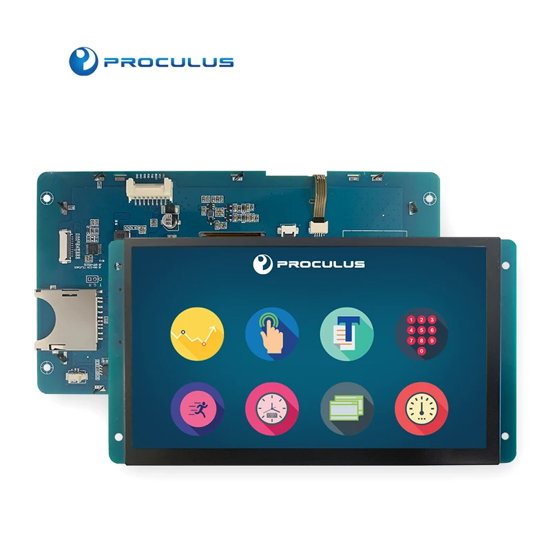 Купи Proculus 7 Inch Uart Tft Lcd Resistive Touch Panel LCD Screen Display Panel RS232 LCD Screen Module Oled Display Module LED за 7,875 рублей в магазине AliExpress