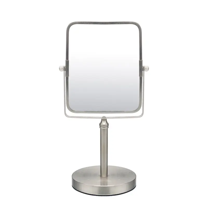 

Two Sided5X Nickel Framed Freestanding Makeup / Shaving Mirror