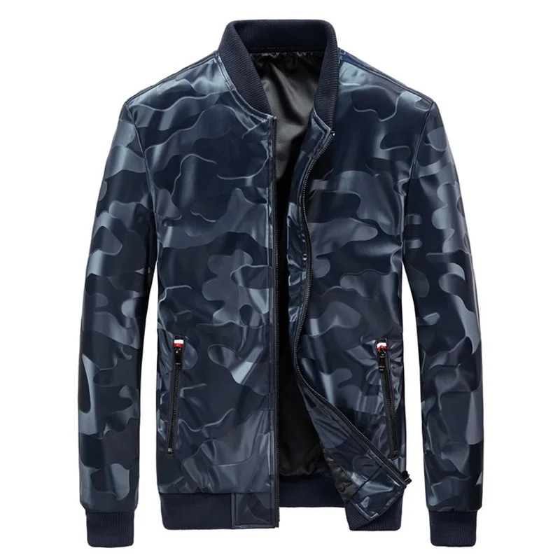 Ветровка-бомбер мужская кожаная куртка уличная одежда Повседневная