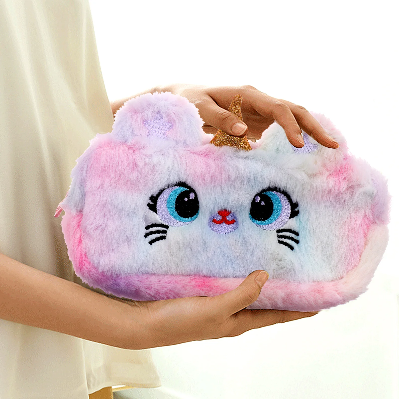 Пенал с единорогом большая вместительная сумка для студентов высокая