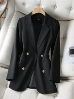 casual blazer coat women small girls design fashion korean high quality blazers black personality pockets office lady clothing