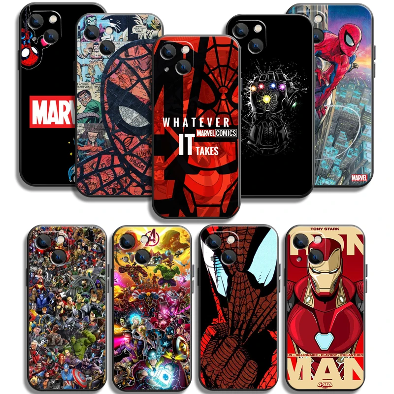 

Marvel Iron Man Phone Cases For iPhone 11 11 Pro 11 Pro Max 12 12 Pro 12 Pro Max 12 Mini 13 Pro 13 Pro Max Funda Coque Soft TPU