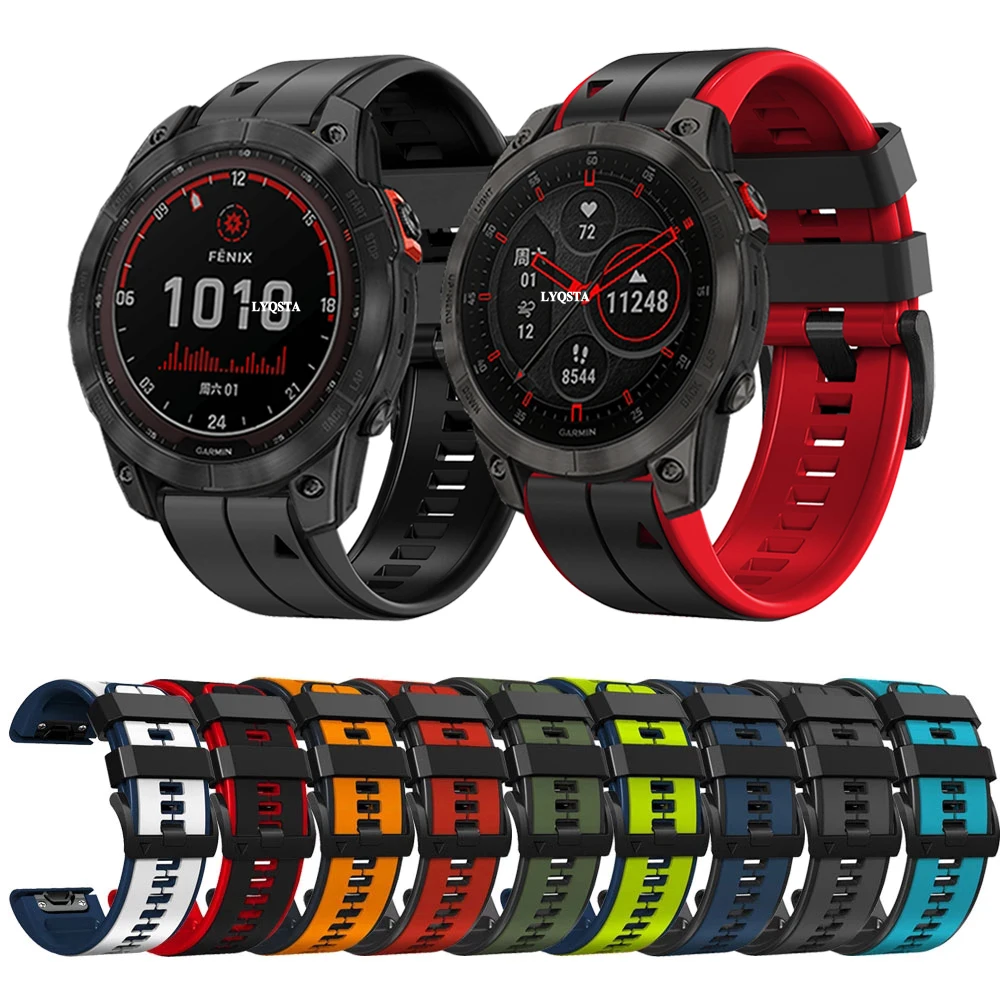 

Ремешок Easyfit для смарт-часов, браслет для Garmin Fenix 7 7X/6X 6 Pro/5X 5plus/3HR/Epix/955/945, ремешок для наручных часов, 22 26 мм