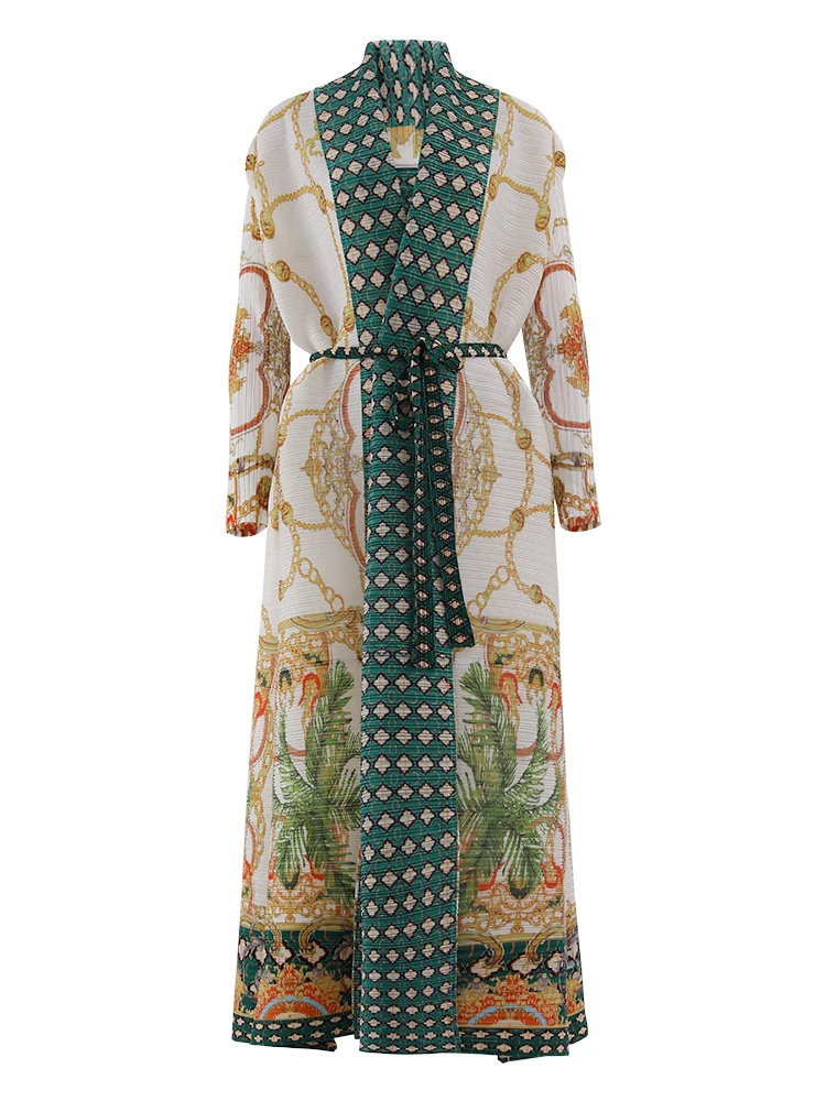 Женская плиссированная ветровка LANMREM винтажная куртка контрастных цветов с