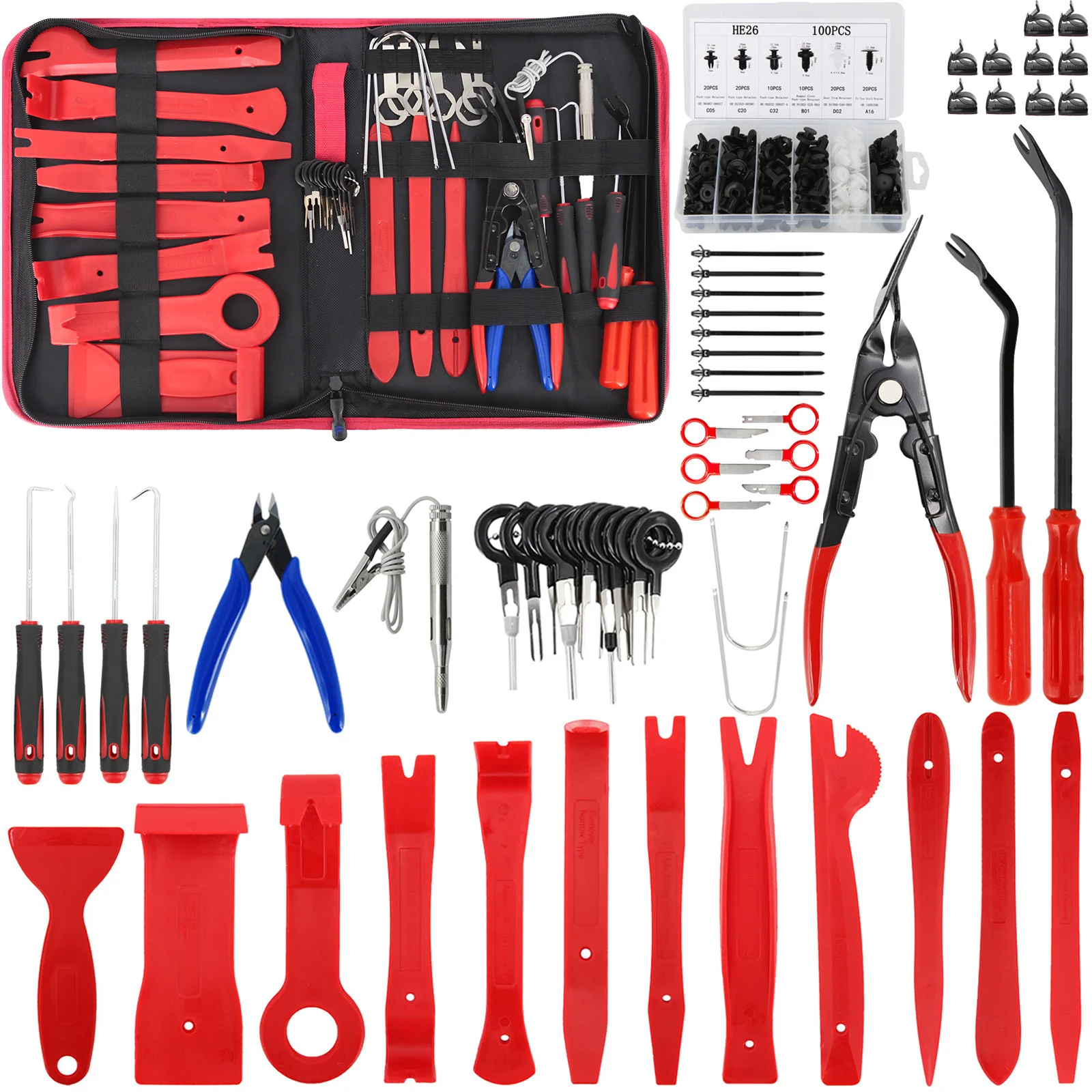 

Набор для снятия обшивки салона автомобиля, дверной зажим, панели, приборной панели, набор для выбора, плоскогубцы для аудиокабеля, тестер цепи