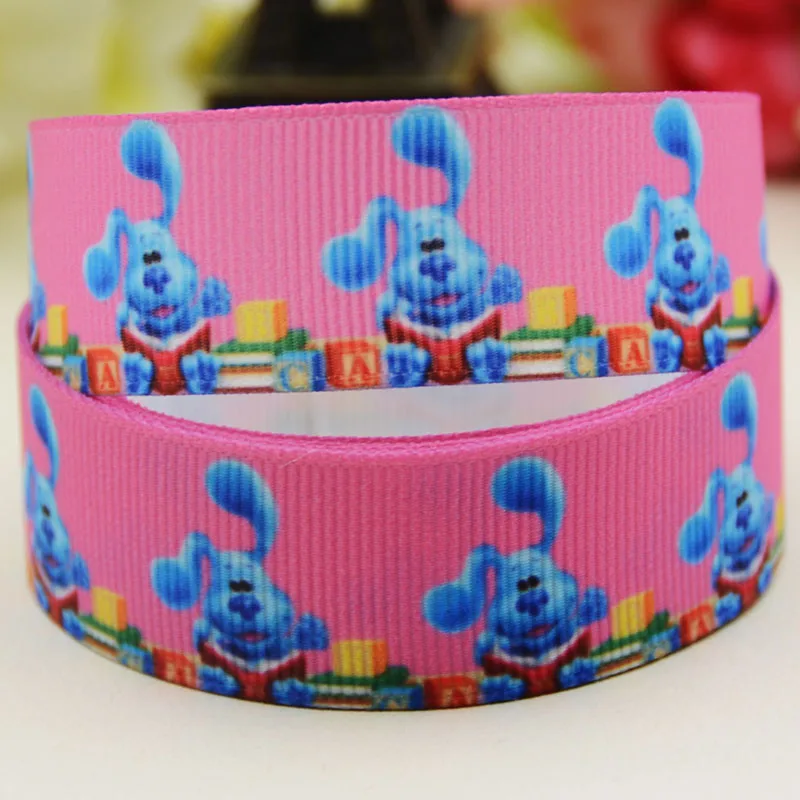 

22mm 25mm 38mm 75mm blues clues Cartoon Character printed Grosgrain Ribbon party decoration 10 Yards X-05204