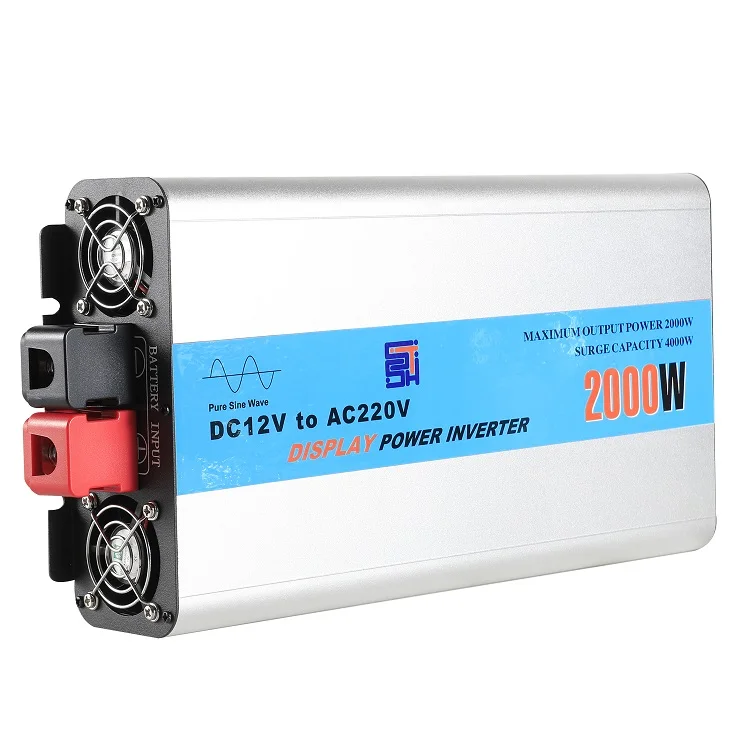 

Car home KCC 2000 Watt converter 2KVA powerinverter DC 12V 24V 36V 48V AC solar inverters 2K pure sine wave power inverter 2000W