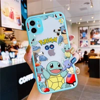 cute pokemon pikachu lovely phone case for iphone 13 12 11 pro max mini xs 8 7 plus x xr luxury silicon clear hard pc cover capa