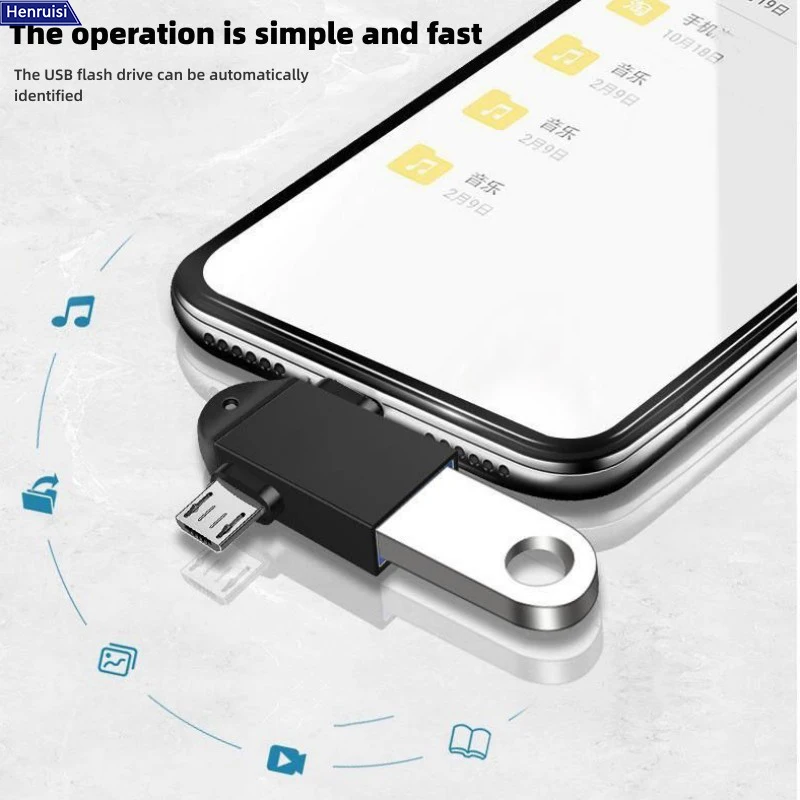 Two in One OTG Adapter USB3.0 Female To Micro USB Male&Type C Male Connector Adapters 5Gbps Data Transmitting Adapter