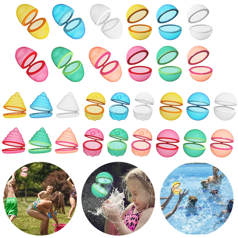 

50mm Magnetic Water Bomb Splash Waterfall Balls Soft Reusable Water Balloons Self-Sealing Silicone Outdoor Pool Beach Play Party