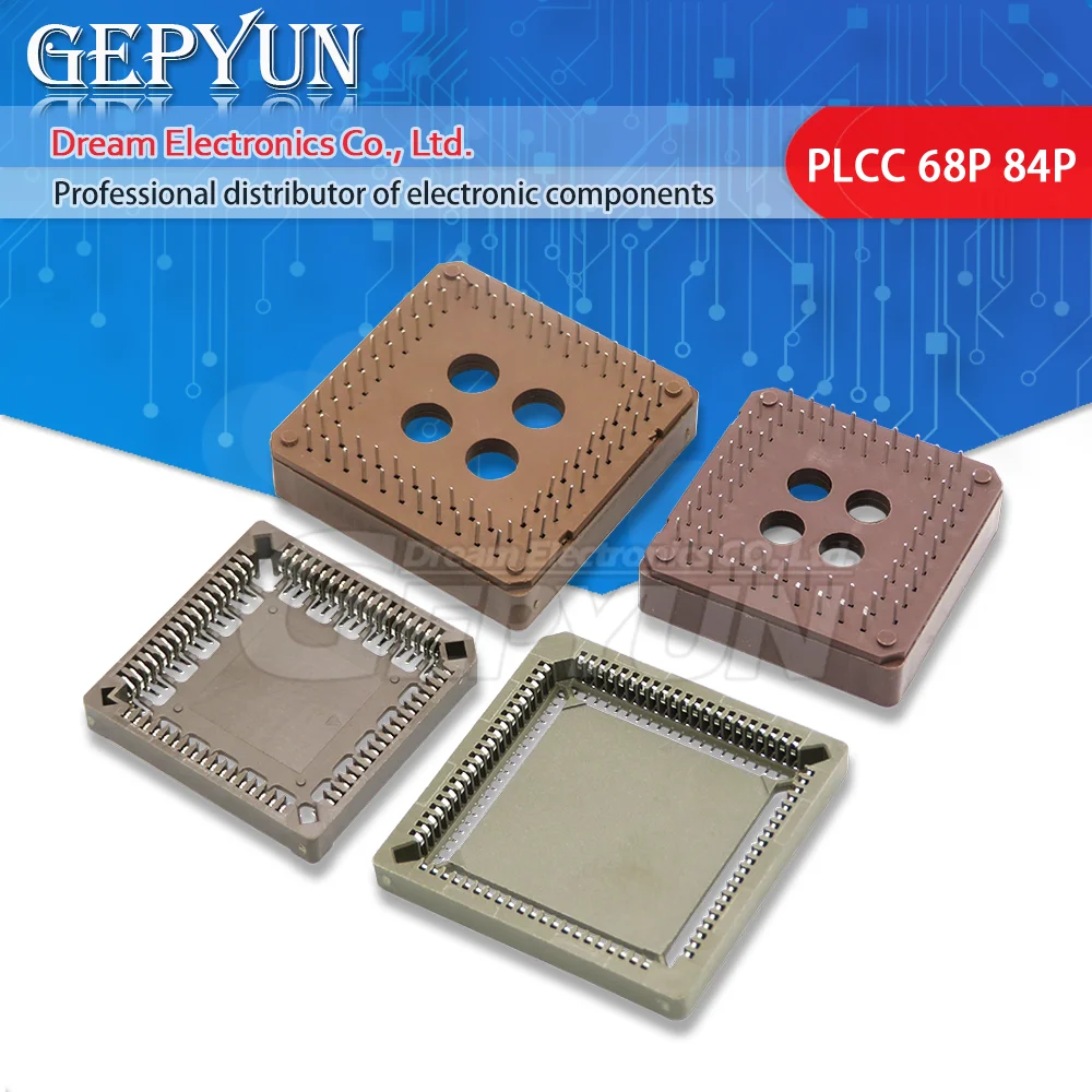 10 шт PLCC 32Pin 44pin 68pin 84pin dapter PLCC32/PLCC44/PLCC68/PLCC84 SMD DIP IC socket adapter | Электронные компоненты и