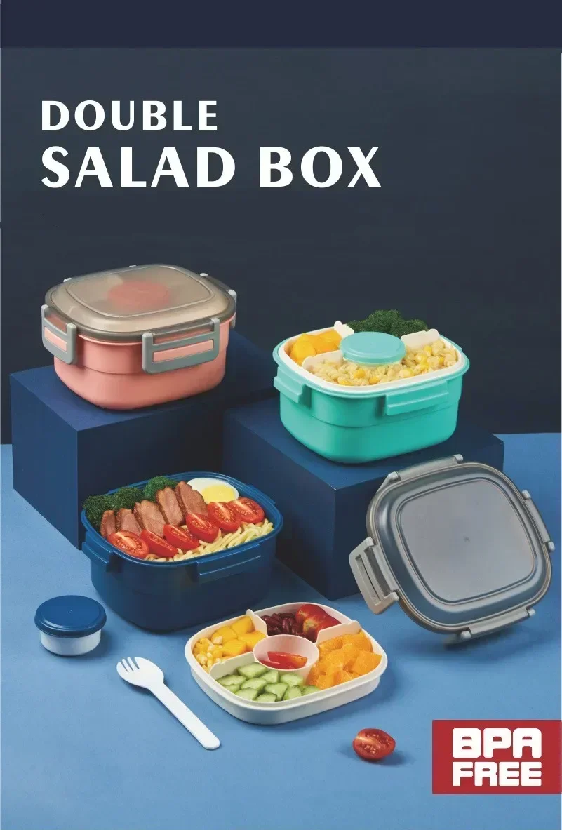 Контейнер для ланча салата контейнер с 4 отделениями лоток в стиле бэнто