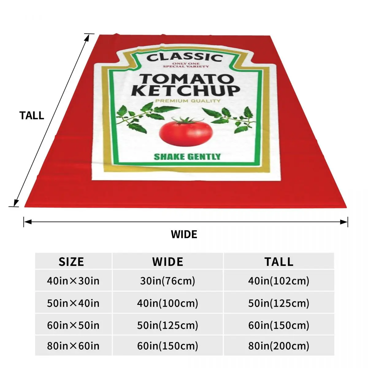 Одеяло с помидорами и кетчупом семейная группа горчица майо микрофлисовое