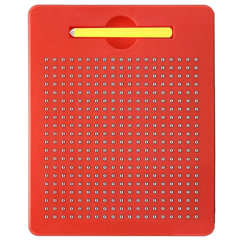 

Magnetic Drawing Board With Beads Magnet Writing STEM Learning Tablets For Kids 1-3 4-8 Small Travel Size Magnetic Doodle Board