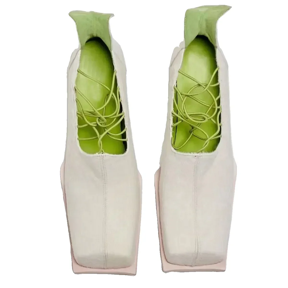 Однотонные туфли-лодочки с квадратным носком повседневная обувь без шнуровки на