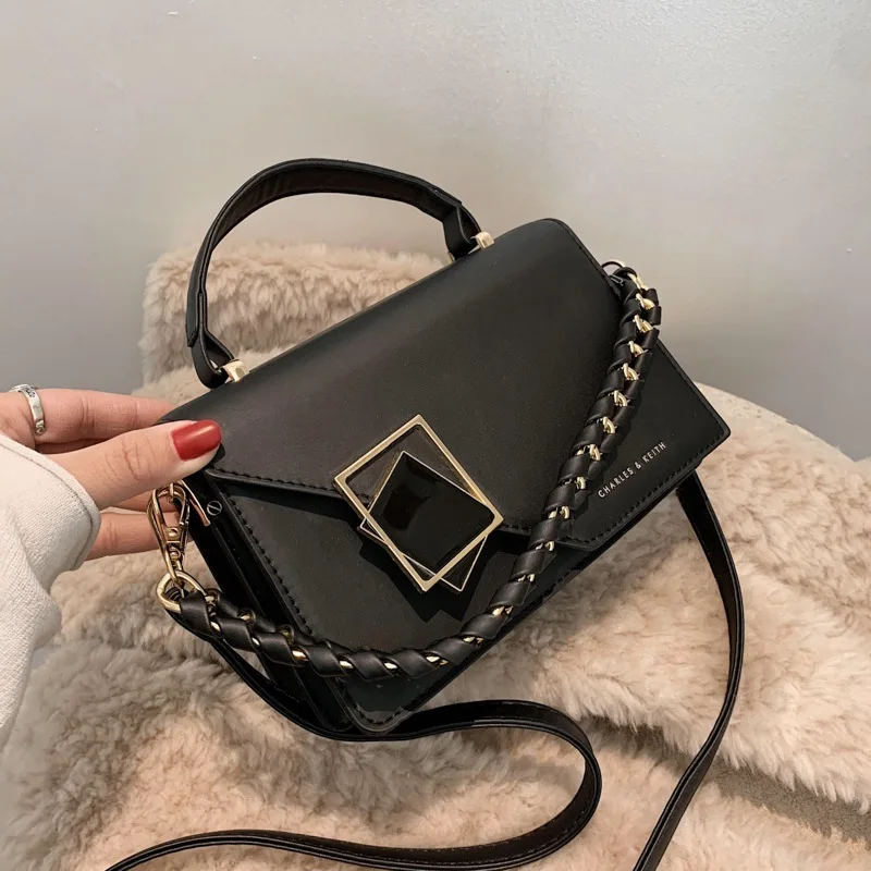 

Solid Crossbody Bags for Women New In Handbag Black Fashion Square Bag Handbags 2023 Ladies Leather Shoulder Pink Small Sling
