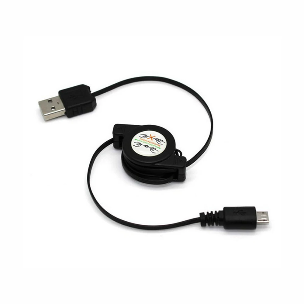 75 см Гибкий Выдвижной Кабель Micro USB A-USB 2 0 B штекер для синхронизации данных и